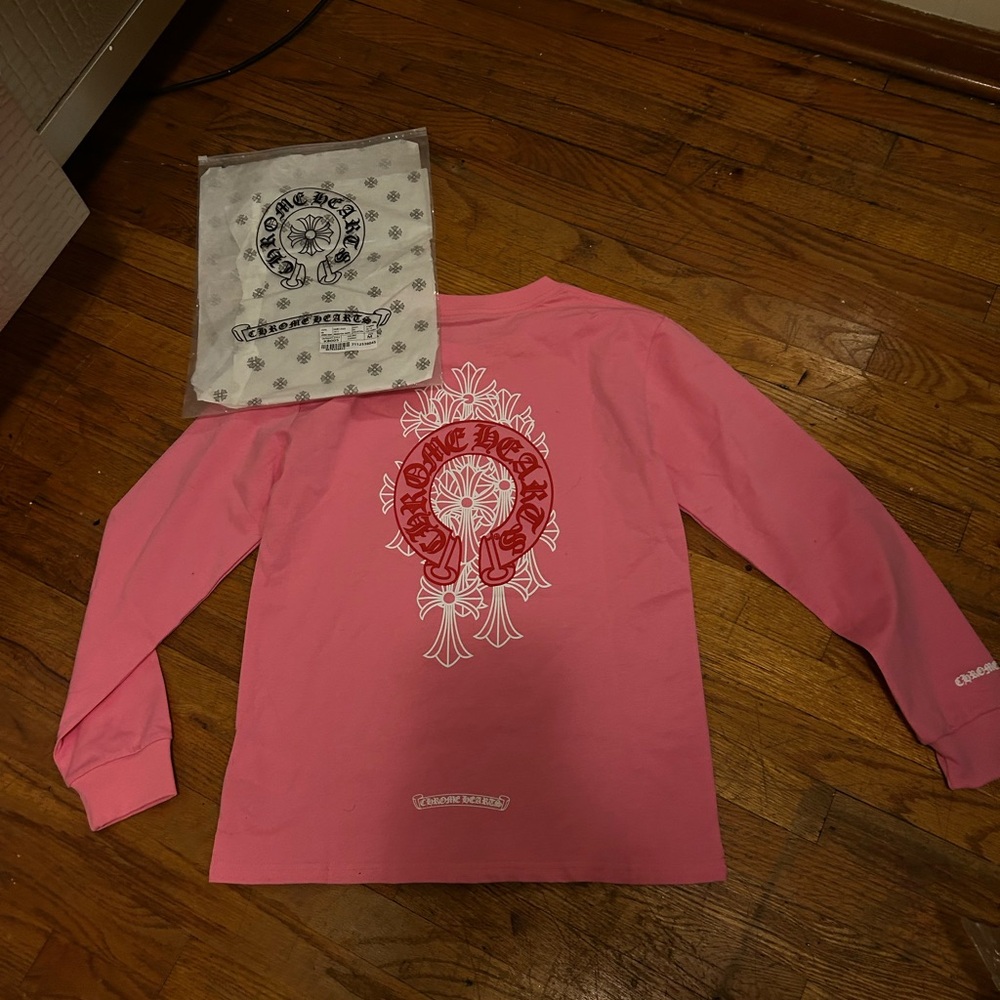 Chrome Hearts Vibrant Pink Long Sleeve Tee - Picture 2 of 2
